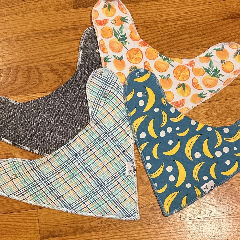 Copper Pearl Bandana Bib Set